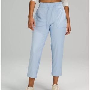 Beyond the studio crop lululemon baby blue size four